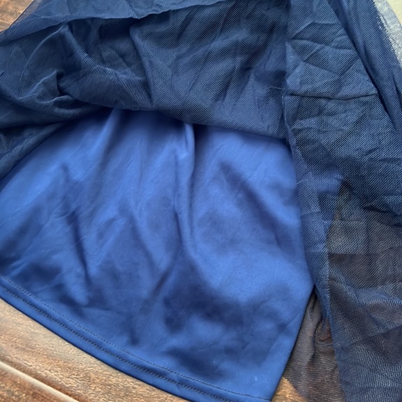 Asos Navy Sequin Ruffle Mini Dress - Picture 7 of 8